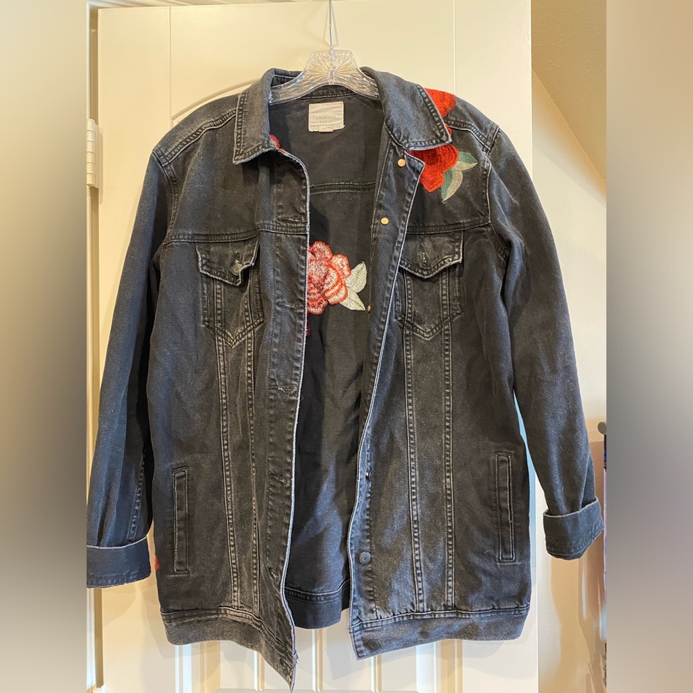 American Eagle Outfitters Dark Denim Jacket